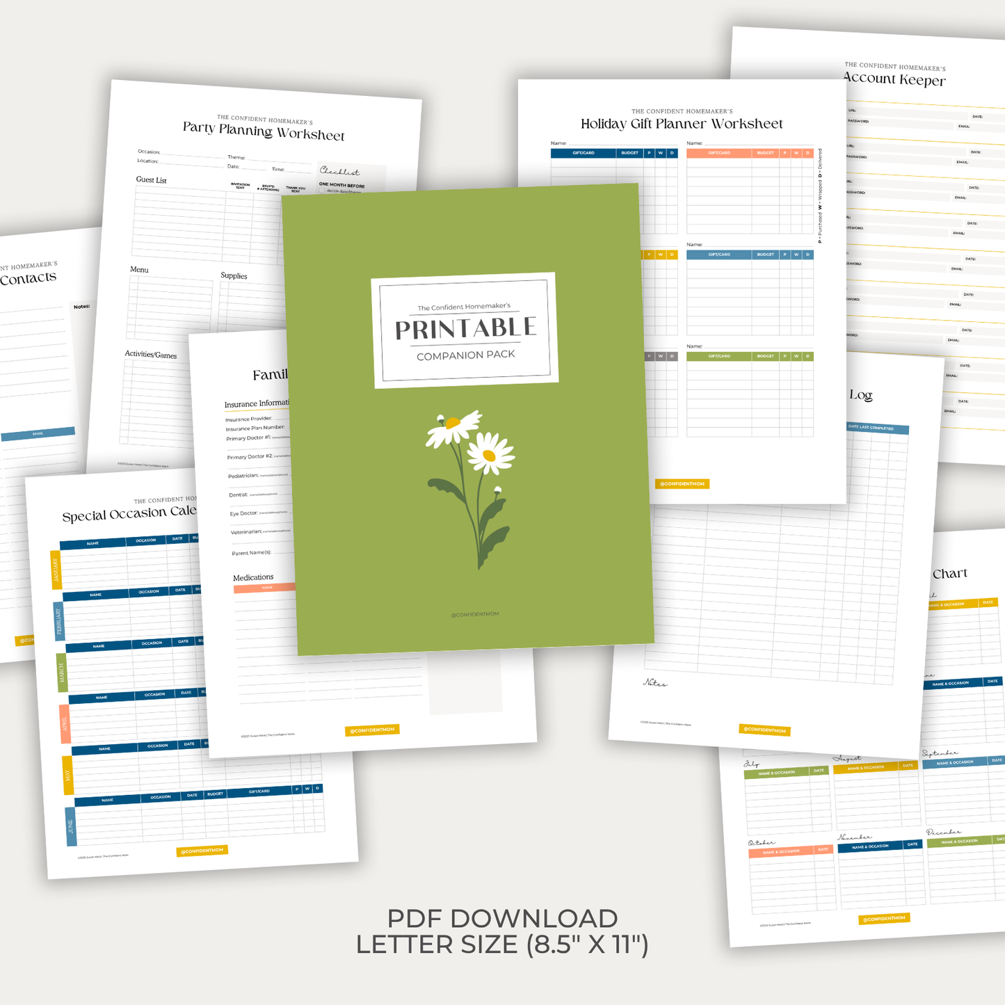 The Confident Homemaker’s Printable Companion Pack